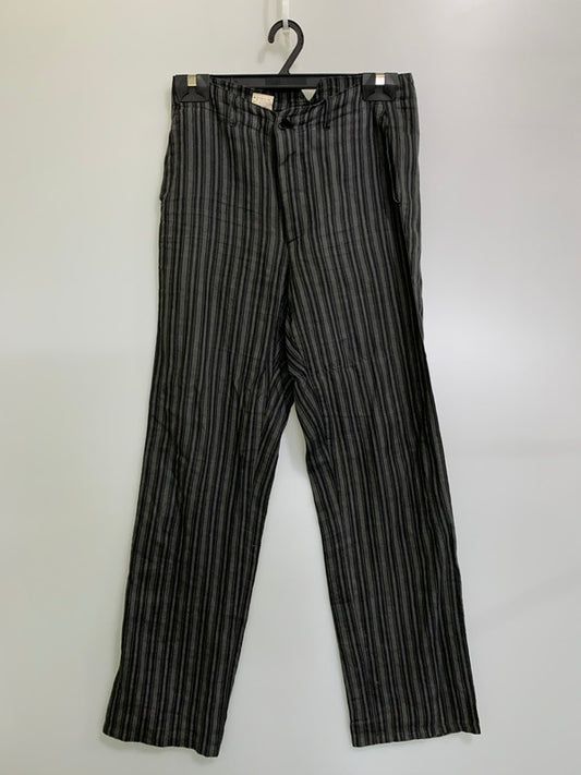 【中古品】【メンズ】 AGNESB HOMME アニエスベーオム HEMP STRIPE PANT ストライプパンツ ボトムス 152-251112-ks-28-min サイズ：38 カラー：ブラック/グレー 万代Net店