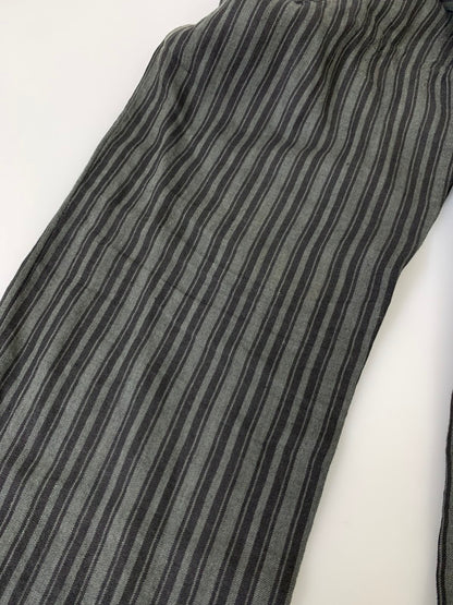 【中古品】【メンズ】 AGNESB HOMME アニエスベーオム HEMP STRIPE PANT ストライプパンツ ボトムス 152-251112-ks-28-min サイズ：38 カラー：ブラック/グレー 万代Net店
