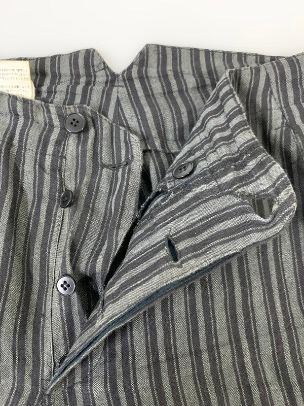 【中古品】【メンズ】 AGNESB HOMME アニエスベーオム HEMP STRIPE PANT ストライプパンツ ボトムス 152-251112-ks-28-min サイズ：38 カラー：ブラック/グレー 万代Net店