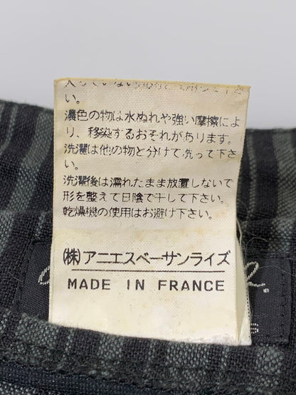 【中古品】【メンズ】 AGNESB HOMME アニエスベーオム HEMP STRIPE PANT ストライプパンツ ボトムス 152-251112-ks-28-min サイズ：38 カラー：ブラック/グレー 万代Net店