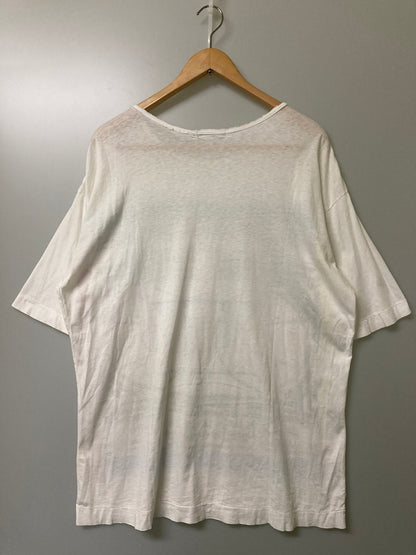 【現状渡し品】【メンズ】 ISSEY MIYAKE MEN イッセイミヤケ メン × TOMIO MOHRI トミオ モウリ 別注 コラボ 80's S/S PRINT TEE VINTAGE 80年代 ショートスリーブ プリントTシャツ 半袖 トップス ヴィンテージ 140-251110-kk-03-min サイズ：表記不明 下記参照 カラー：ホワイト 万代Net店