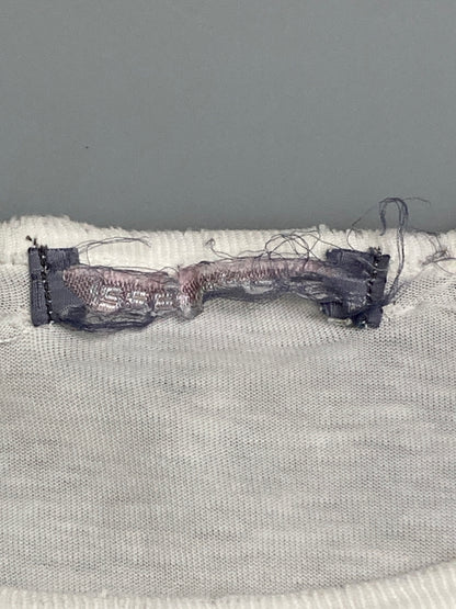 【現状渡し品】【メンズ】 ISSEY MIYAKE MEN イッセイミヤケ メン × TOMIO MOHRI トミオ モウリ 別注 コラボ 80's S/S PRINT TEE VINTAGE 80年代 ショートスリーブ プリントTシャツ 半袖 トップス ヴィンテージ 140-251110-kk-03-min サイズ：表記不明 下記参照 カラー：ホワイト 万代Net店