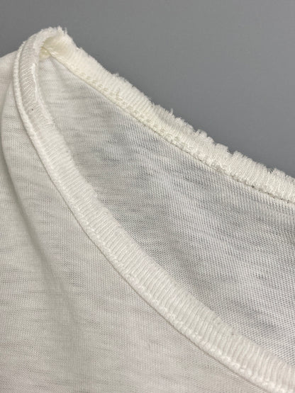 【現状渡し品】【メンズ】 ISSEY MIYAKE MEN イッセイミヤケ メン × TOMIO MOHRI トミオ モウリ 別注 コラボ 80's S/S PRINT TEE VINTAGE 80年代 ショートスリーブ プリントTシャツ 半袖 トップス ヴィンテージ 140-251110-kk-03-min サイズ：表記不明 下記参照 カラー：ホワイト 万代Net店