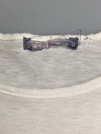 【現状渡し品】【メンズ】 ISSEY MIYAKE MEN イッセイミヤケ メン × TOMIO MOHRI トミオ モウリ 別注 コラボ 80's S/S PRINT TEE VINTAGE 80年代 ショートスリーブ プリントTシャツ 半袖 トップス ヴィンテージ 140-251110-kk-03-min サイズ：表記不明 下記参照 カラー：ホワイト 万代Net店