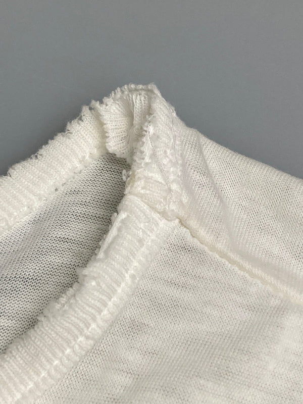 【現状渡し品】【メンズ】 ISSEY MIYAKE MEN イッセイミヤケ メン × TOMIO MOHRI トミオ モウリ 別注 コラボ 80's S/S PRINT TEE VINTAGE 80年代 ショートスリーブ プリントTシャツ 半袖 トップス ヴィンテージ 140-251110-kk-03-min サイズ：表記不明 下記参照 カラー：ホワイト 万代Net店