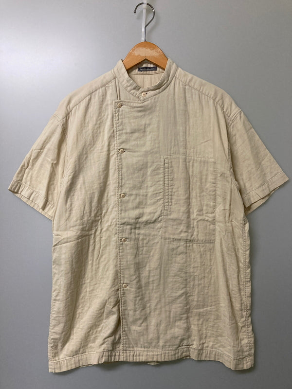 【中古品】【メンズ】 ISSEY MIYAKE MEN イッセイミヤケ メン 80's COTTON S/S SHIRT LG11155 VINTAGE 80年代 コットン ショートスリーブ シャツ 半袖 トップス ヴィンテージ 140-251110-kk-04-min サイズ：M カラー：アイボリー 万代Net店