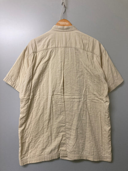 【中古品】【メンズ】 ISSEY MIYAKE MEN イッセイミヤケ メン 80's COTTON S/S SHIRT LG11155 VINTAGE 80年代 コットン ショートスリーブ シャツ 半袖 トップス ヴィンテージ 140-251110-kk-04-min サイズ：M カラー：アイボリー 万代Net店