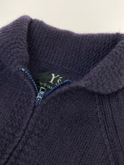 【中古品】【レディース】 Y's ワイズ YN-K70-379 ZIP KNIT CARDIGAN ニットカーディガン 170-251112-ks-45-min サイズ：3 カラー：パープル 万代Net店