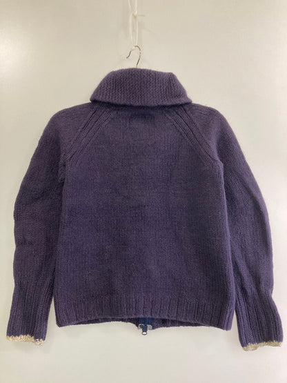 【中古品】【レディース】 Y's ワイズ YN-K70-379 ZIP KNIT CARDIGAN ニットカーディガン 170-251112-ks-45-min サイズ：3 カラー：パープル 万代Net店