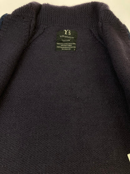 【中古品】【レディース】 Y's ワイズ YN-K70-379 ZIP KNIT CARDIGAN ニットカーディガン 170-251112-ks-45-min サイズ：3 カラー：パープル 万代Net店