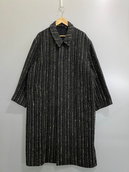 【中古品】【メンズ】 OLD JUN MEN オールド ジュン メン COAT ステンカラー コート アウター 146-260918-hu-35-min サイズ：M カラー：グレー/ホワイト（ストライプ） 万代Net店