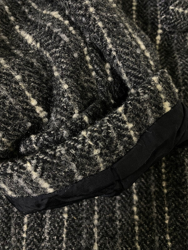 【中古品】【メンズ】 OLD JUN MEN オールド ジュン メン COAT ステンカラー コート アウター 146-260918-hu-35-min サイズ：M カラー：グレー/ホワイト（ストライプ） 万代Net店
