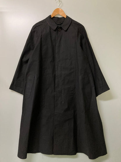 【中古品】【メンズ】 Y's ワイズ × MACKINTOSH マッキントッシュ 別注 コラボ SOUTIEN COLLAR COAT YP-C01-099 ステンカラーコート アウター ゴム引きコート 140-251110-kk-13-min サイズ：表記無し 下記参照 カラー：ブラック 万代Net店