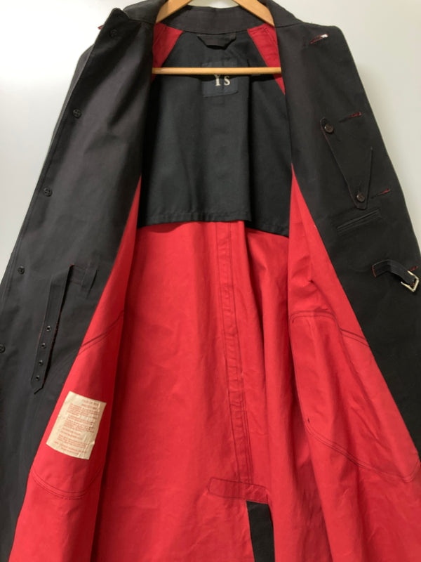 【中古品】【メンズ】 Y's ワイズ × MACKINTOSH マッキントッシュ 別注 コラボ SOUTIEN COLLAR COAT YP-C01-099 ステンカラーコート アウター ゴム引きコート 140-251110-kk-13-min サイズ：表記無し 下記参照 カラー：ブラック 万代Net店