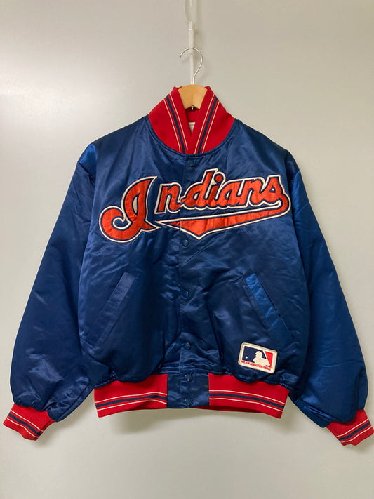 【中古品】【メンズ】 FELCO フェルコ 80-90S MLB INDIANS 70TH STADIUM JACKET スタジャン アウター 146-251111-AS-29-min サイズ：M カラー：ブルー/レッド 万代Net店