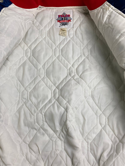 【中古品】【メンズ】 FELCO フェルコ 80-90S MLB INDIANS 70TH STADIUM JACKET スタジャン アウター 146-251111-AS-29-min サイズ：M カラー：ブルー/レッド 万代Net店