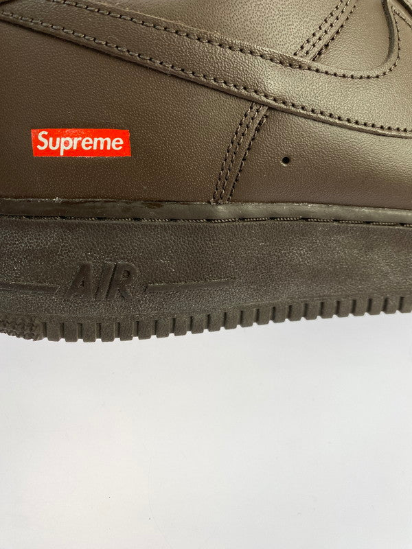 【中古品】【メンズ】 Supreme シュプリーム × NIKE ナイキ 別注 コラボ AIR FORCE 1 LOW/SUPREME CU9225-200 エアフォース1 ロー シュプリーム スニーカー 靴 160-251113-kk-39-min カラー：BAROQUE BROWN/BAROQUE BROWN 万代Net店