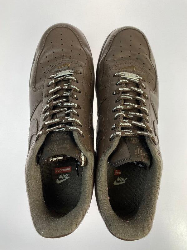 【中古品】【メンズ】 Supreme シュプリーム × NIKE ナイキ 別注 コラボ AIR FORCE 1 LOW/SUPREME CU9225-200 エアフォース1 ロー シュプリーム スニーカー 靴 160-251113-kk-39-min カラー：BAROQUE BROWN/BAROQUE BROWN 万代Net店