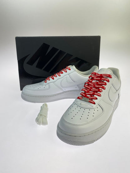 【未使用品】【メンズ】 Supreme シュプリーム × NIKE ナイキ 別注 コラボ AIR FORCE 1 LOW/SUPREME CU9225-100 エアフォース1 ロー シュプリーム スニーカー 靴 160-251113-kk-38-min カラー：WHITE/WHITE 万代Net店
