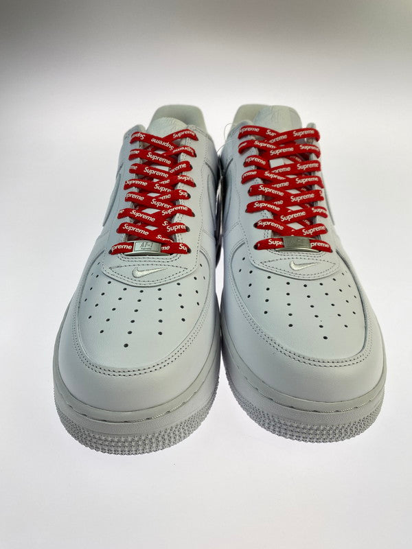 【未使用品】【メンズ】 Supreme シュプリーム × NIKE ナイキ 別注 コラボ AIR FORCE 1 LOW/SUPREME CU9225-100 エアフォース1 ロー シュプリーム スニーカー 靴 160-251113-kk-38-min カラー：WHITE/WHITE 万代Net店