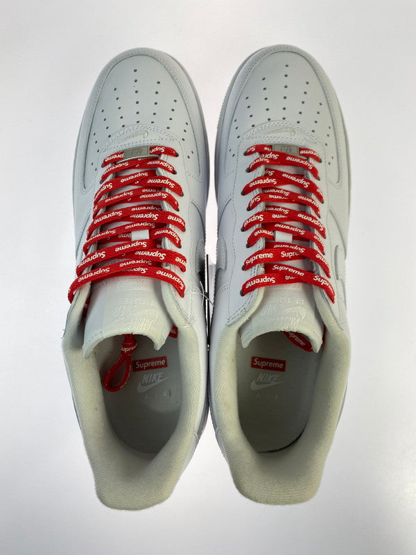 【未使用品】【メンズ】 Supreme シュプリーム × NIKE ナイキ 別注 コラボ AIR FORCE 1 LOW/SUPREME CU9225-100 エアフォース1 ロー シュプリーム スニーカー 靴 160-251113-kk-38-min カラー：WHITE/WHITE 万代Net店