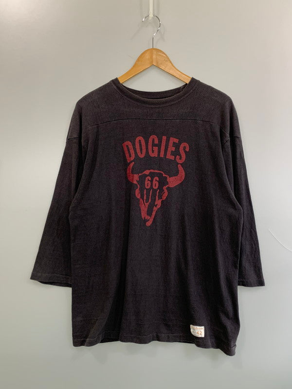 【中古品】【メンズ】 WAREHOUSE ウエアハウス FOOTBALL TEE DOGIES フットボール ティー ドギーズ メンズ 長袖 ロングスリーブ 145-260703-hu-37-min サイズ：42 カラー：ダークグレー 万代Net店