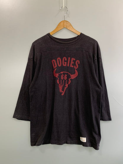 【中古品】【メンズ】 WAREHOUSE ウエアハウス FOOTBALL TEE DOGIES フットボール ティー ドギーズ メンズ 長袖 ロングスリーブ 145-260703-hu-37-min サイズ：42 カラー：ダークグレー 万代Net店