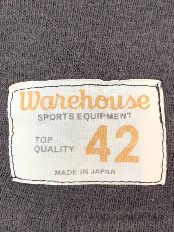 【中古品】【メンズ】 WAREHOUSE ウエアハウス FOOTBALL TEE DOGIES フットボール ティー ドギーズ メンズ 長袖 ロングスリーブ 145-260703-hu-37-min サイズ：42 カラー：ダークグレー 万代Net店