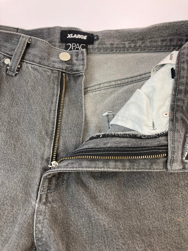 【中古品】【メンズ】 X-LARGE エクストララージ 101242031026 ×TUPAC DENIM PANTS デニムパンツ 153-251112-ks-53-min サイズ：32 カラー：グレー 万代Net店