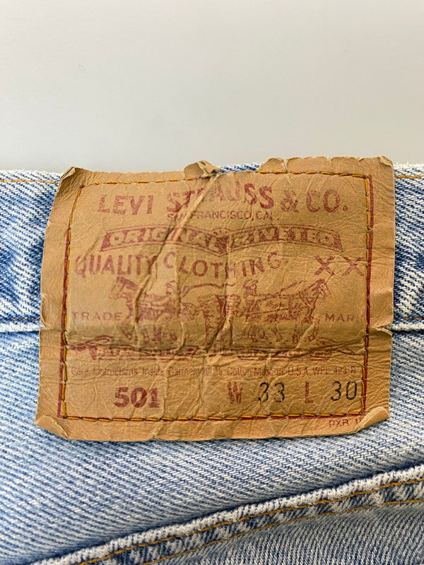 【現状渡し品】【メンズ】 Levi's リーバイス 90S 501 DENIM PANT 501-0191 90年代 501 デニム パンツ ヴィンテージ メンズ ボトムス ジーンズ ジーパン 157-251109-em-40-min サイズ：W33×L30 カラー：ライトインディゴ 万代Net店