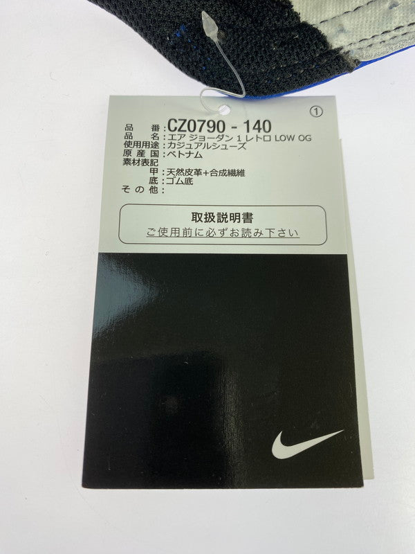 【未使用品】【メンズ】 NIKE ナイキ AIR JORDAN 1 RETRO LOW OG CZ0790-140 エア ジョーダン 1 レトロ ロー オリジナル スニーカー 靴 160-251113-kk-33-min カラー：WHITE/BLACK-GAME ROYAL-SAIL 万代Net店