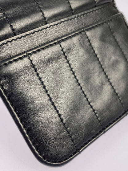 【中古品】【メンズ/レディース】 BALENCIAGA バレンシアガ MONACO MINI WALLET 765459 モナコ ミニウォレット 二つ折り財布 181-251113-kk-04-min カラー：ブラック 万代Net店