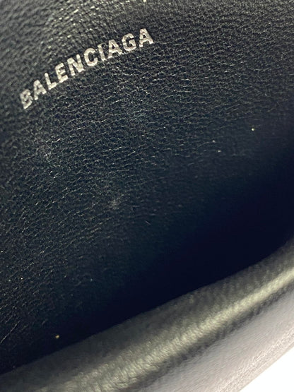 【中古品】【メンズ/レディース】 BALENCIAGA バレンシアガ MONACO MINI WALLET 765459 モナコ ミニウォレット 二つ折り財布 181-251113-kk-04-min カラー：ブラック 万代Net店