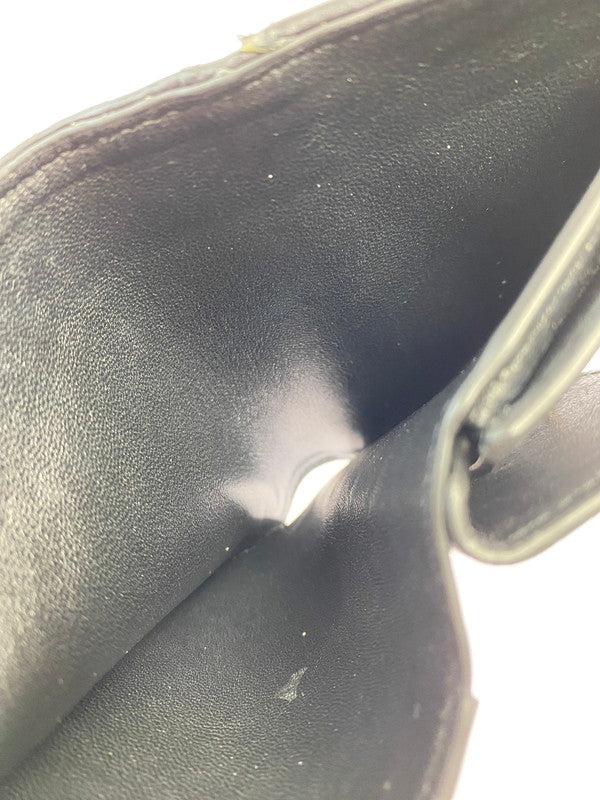 【中古品】【メンズ/レディース】 BALENCIAGA バレンシアガ MONACO MINI WALLET 765459 モナコ ミニウォレット 二つ折り財布 181-251113-kk-04-min カラー：ブラック 万代Net店