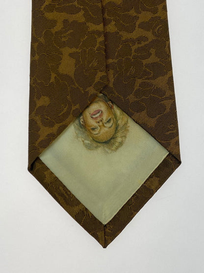【中古品】【メンズ】 A BATHING APE アベイシングエイプ × Marilyn Monroe マリリン・モンロー 別注 コラボ CAMO NECKTIE カモフラージュ ネクタイ スーツ用小物 服飾雑貨 187-251113-kk-03-min カラー：ブラウン 万代Net店