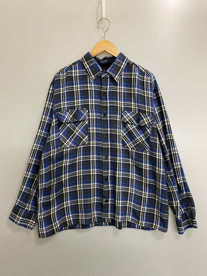 【中古品】【メンズ】 COLEMAN コールマン LS ACRYLIC CHECK SHIRT ロングスリーブ アクリル チェック シャツ メンズ 長袖 144-260702-hu-35-min サイズ：Ｌ カラー：ブルー/グレー系（チェック） 万代Net店