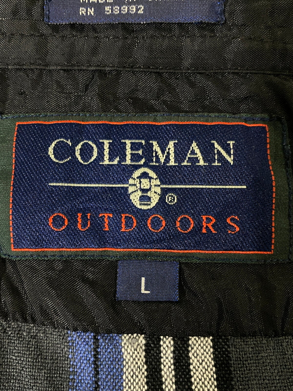 【中古品】【メンズ】 COLEMAN コールマン LS ACRYLIC CHECK SHIRT ロングスリーブ アクリル チェック シャツ メンズ 長袖 144-260702-hu-35-min サイズ：Ｌ カラー：ブルー/グレー系（チェック） 万代Net店