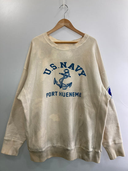【現状渡し品】【メンズ】 BOW WOW バウ・ワウ BW242-USSA USN SEEBEES SWEATSHIRTS AGING スウェットシャツ トップス 142-251112-ks-38-min サイズ：XL カラー：アイボリー 万代Net店