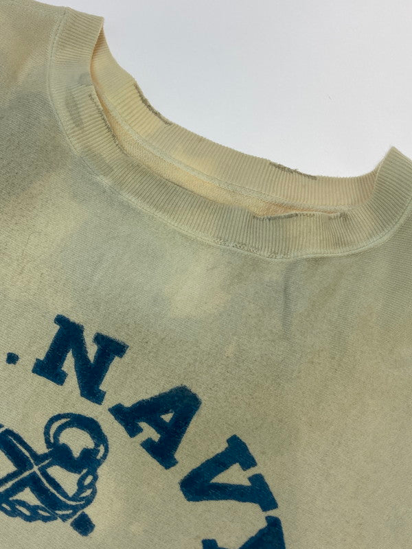 【現状渡し品】【メンズ】 BOW WOW バウ・ワウ BW242-USSA USN SEEBEES SWEATSHIRTS AGING スウェットシャツ トップス 142-251112-ks-38-min サイズ：XL カラー：アイボリー 万代Net店