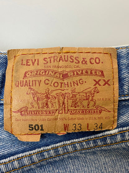 【現状渡し品】【メンズ】 Levi's リーバイス 501-0115 USA製 99年5月製造 501 DENIM PANTS ヴィンテージ デニム パンツ メンズ ボトムス アメリカ製 ジーンズ ジーパン 157-251121-em-29-min サイズ：33×34 カラー：インディゴブルー 万代Net店