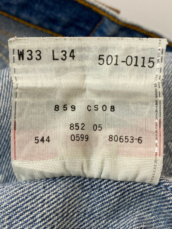 【現状渡し品】【メンズ】 Levi's リーバイス 501-0115 USA製 99年5月製造 501 DENIM PANTS ヴィンテージ デニム パンツ メンズ ボトムス アメリカ製 ジーンズ ジーパン 157-251121-em-29-min サイズ：33×34 カラー：インディゴブルー 万代Net店
