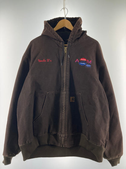 【中古品】【メンズ】 Carhartt カーハート 00S COMPANY LOGO ACTIVE JACKET BROWN アクティブジャケット アウター 146-251114-AS-2-min サイズ：2XL カラー：ブラウン 万代Net店