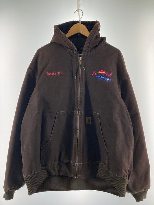 【中古品】【メンズ】 Carhartt カーハート 00S COMPANY LOGO ACTIVE JACKET BROWN アクティブジャケット アウター 146-251114-AS-2-min サイズ：2XL カラー：ブラウン 万代Net店