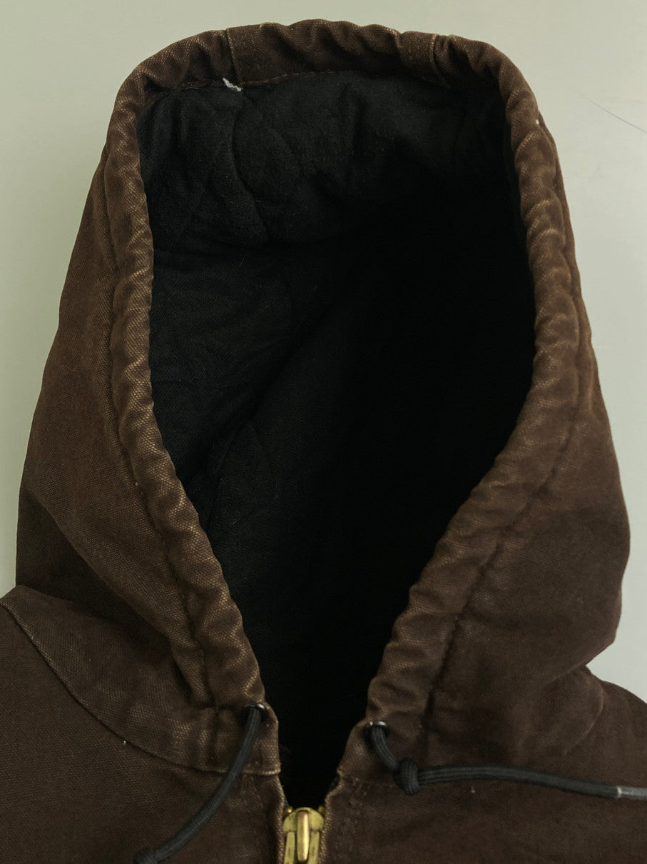 【中古品】【メンズ】 Carhartt カーハート 00S COMPANY LOGO ACTIVE JACKET BROWN アクティブジャケット アウター 146-251114-AS-2-min サイズ：2XL カラー：ブラウン 万代Net店