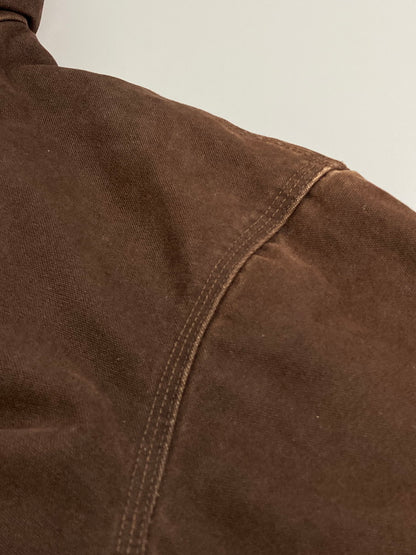 【中古品】【メンズ】 Carhartt カーハート 00S COMPANY LOGO ACTIVE JACKET BROWN アクティブジャケット アウター 146-251114-AS-2-min サイズ：2XL カラー：ブラウン 万代Net店