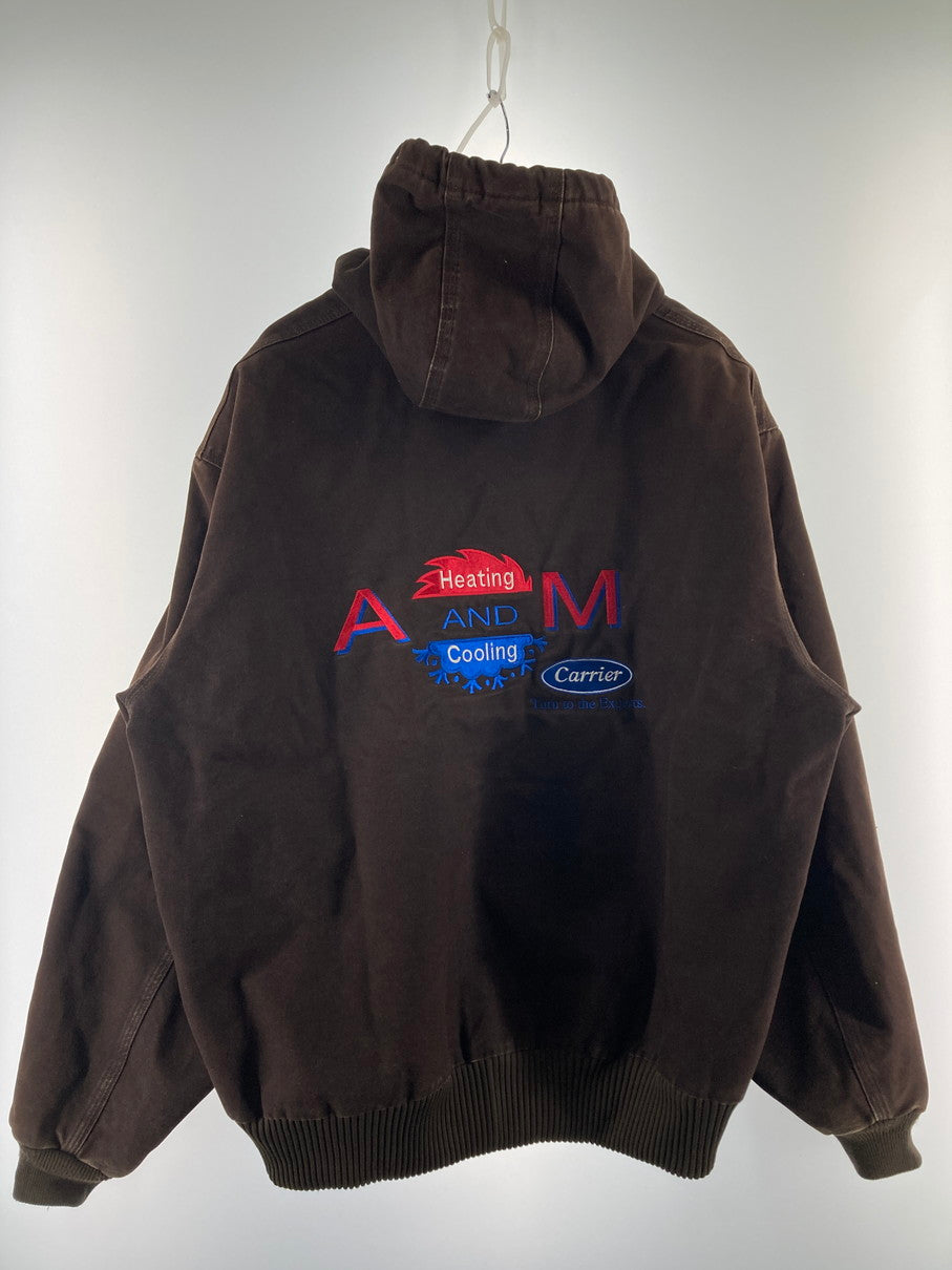 【中古品】【メンズ】 Carhartt カーハート 00S COMPANY LOGO ACTIVE JACKET BROWN アクティブジャケット アウター 146-251114-AS-2-min サイズ：2XL カラー：ブラウン 万代Net店