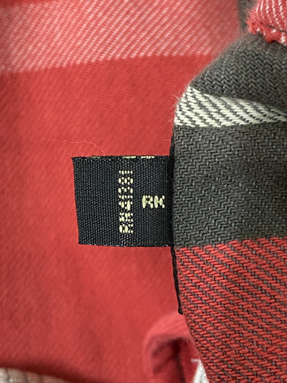 【中古品】【メンズ】 RRL ダブルアールエル COTTON CHECK SHIRT コットンチェックシャツ 長袖シャツ トップス 145-260709-yn-09-min サイズ：3 カラー：レッド 万代Net店