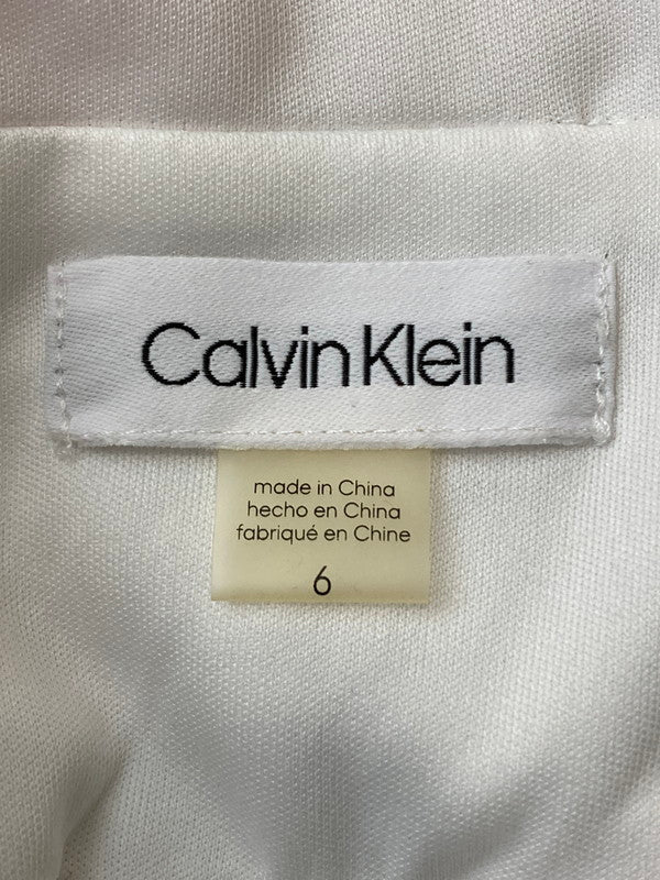 【中古品】【レディース】 CALVIN KLEIN カルバンクライン FLORAL PRINT NS ONE-PIECE フローラルプリント ノースリーブワンピース トップス 170-260327-SH-08-min サイズ：6 カラー：ピンク/ホワイト 万代Net店