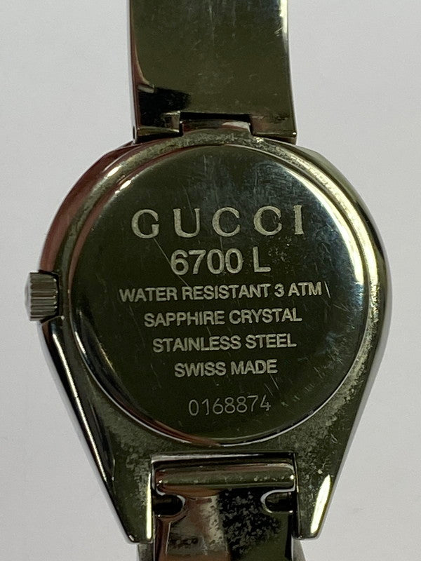 【現状渡し品】【レディース】 GUCCI グッチ BANGLE WATCH 6700L バングルウォッチ 腕時計 197-251212-yn-11-min カラー：シルバー 万代Net店