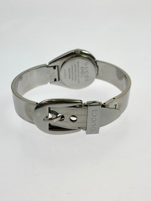 【現状渡し品】【レディース】 GUCCI グッチ BANGLE WATCH 6700L バングルウォッチ 腕時計 197-251212-yn-11-min カラー：シルバー 万代Net店
